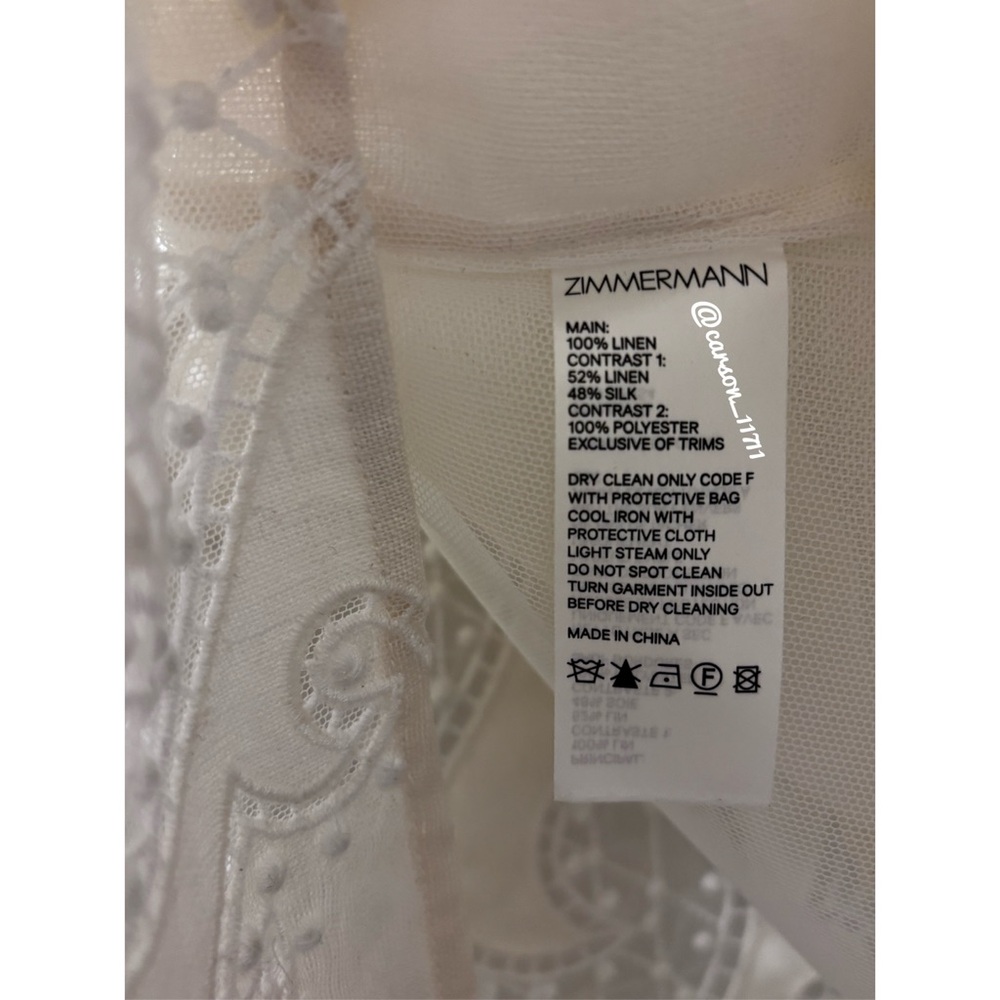 NWT Zimmermann Brightside Embroidered Knot Relaxed Fit AU0 - Picture 8 of 12